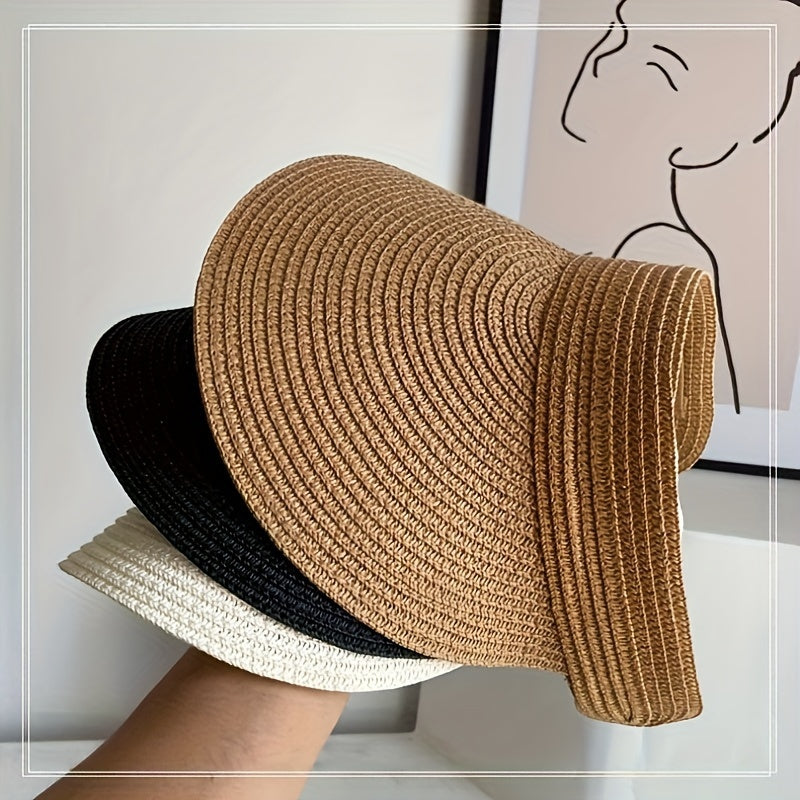 Cappello visiera donna con tesa larga pieghevole