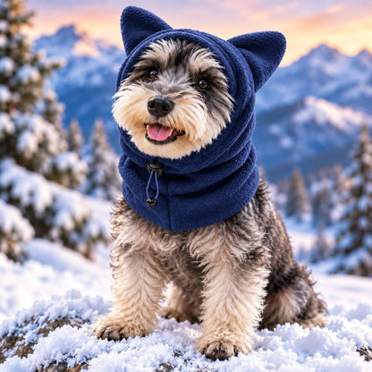 Cappuccio invernale in pile per cani e gatti – copri orecchie e collo caldi per passeggiate al freddo