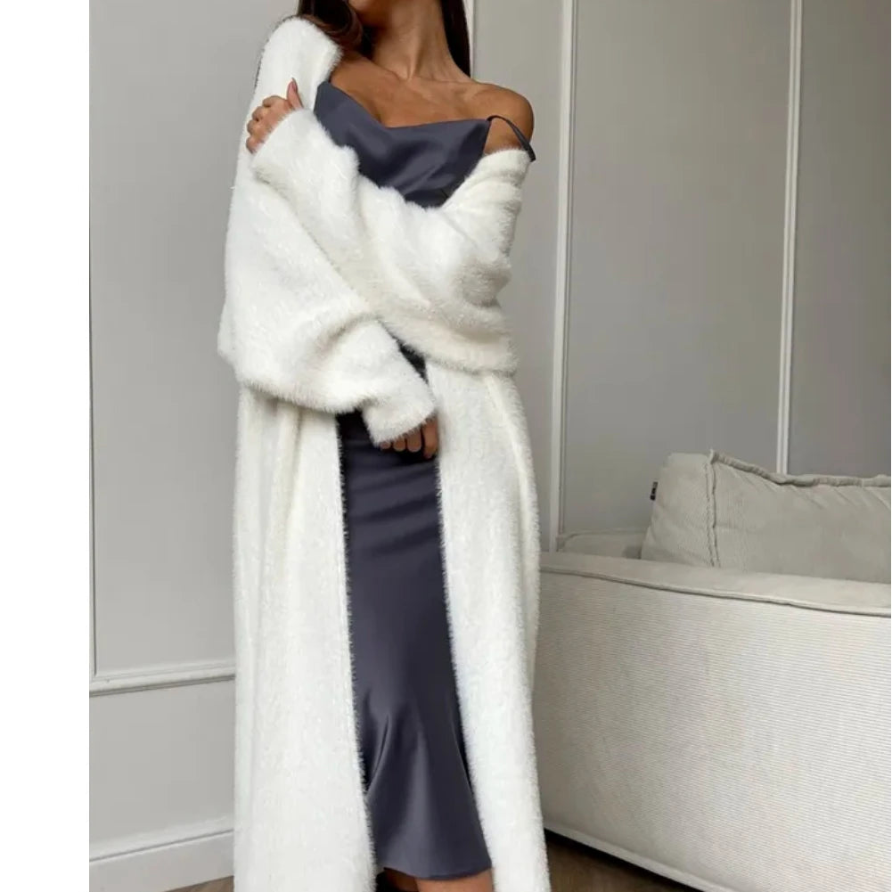 Cardigan lungo loose fit da donna