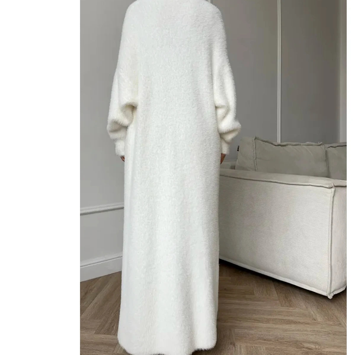 Cardigan lungo loose fit da donna