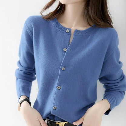 Cardigan Lyria in Cashmere a Maglia Morbida per Primavera e Autunno