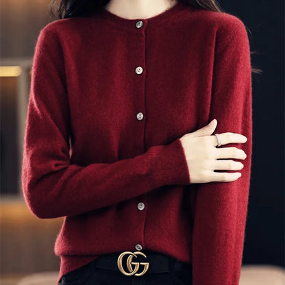 Cardigan Lyria in Cashmere a Maglia Morbida per Primavera e Autunno