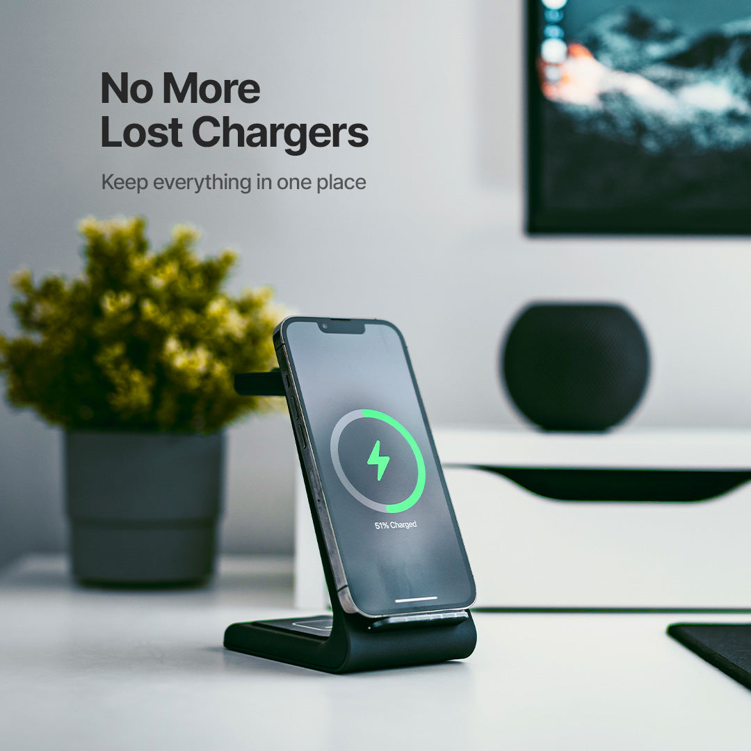 Caricatore wireless veloce con supporto multi-dispositivo