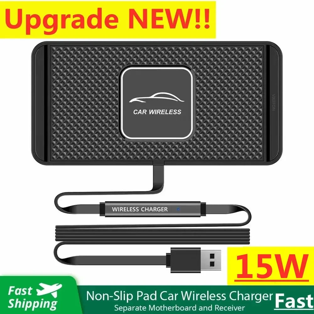 Caricatore Wireless Voltigo 15 W – Base di Ricarica Rapida Antiscivolo Ultra-Sottile