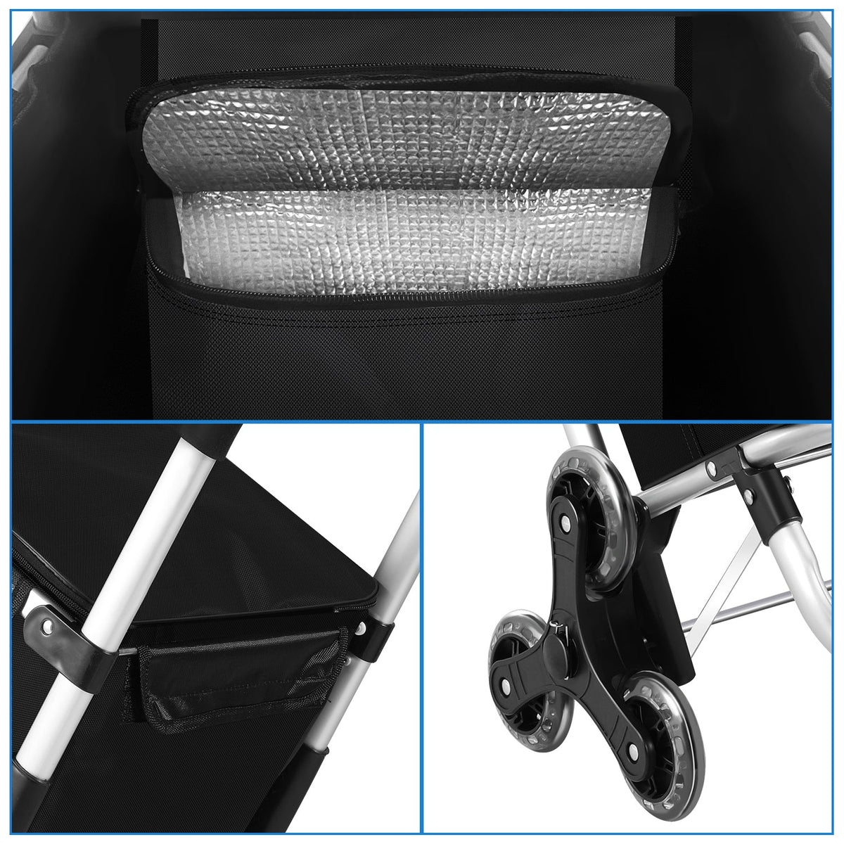 Carrello della spesa pieghevole da 40 l