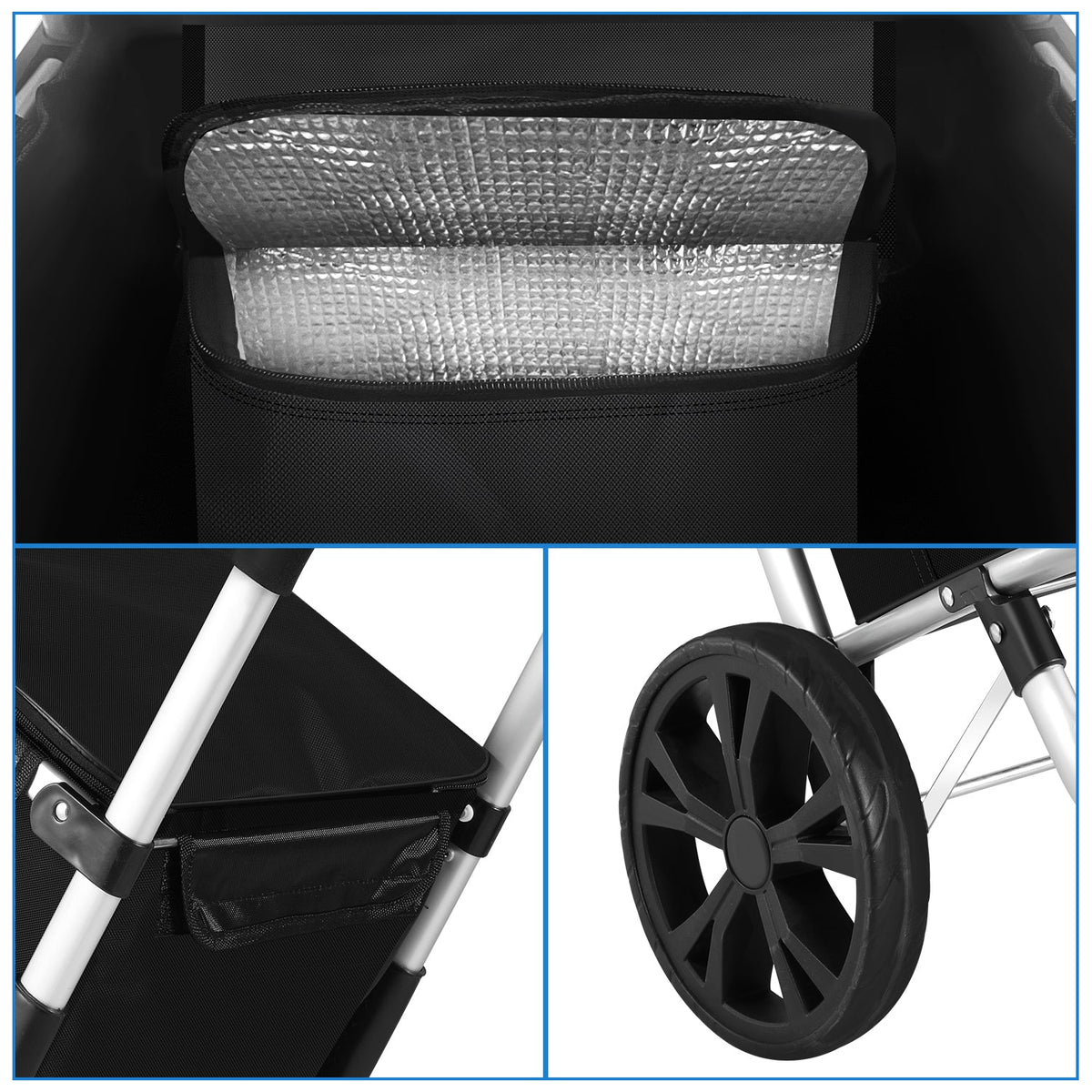 Carrello della spesa pieghevole da 40 l