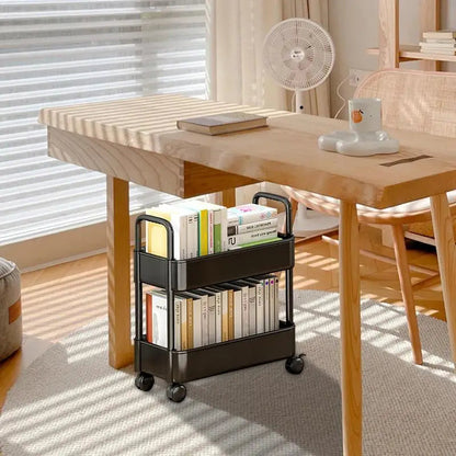 Carrello libreria mobile con ruote Rollit