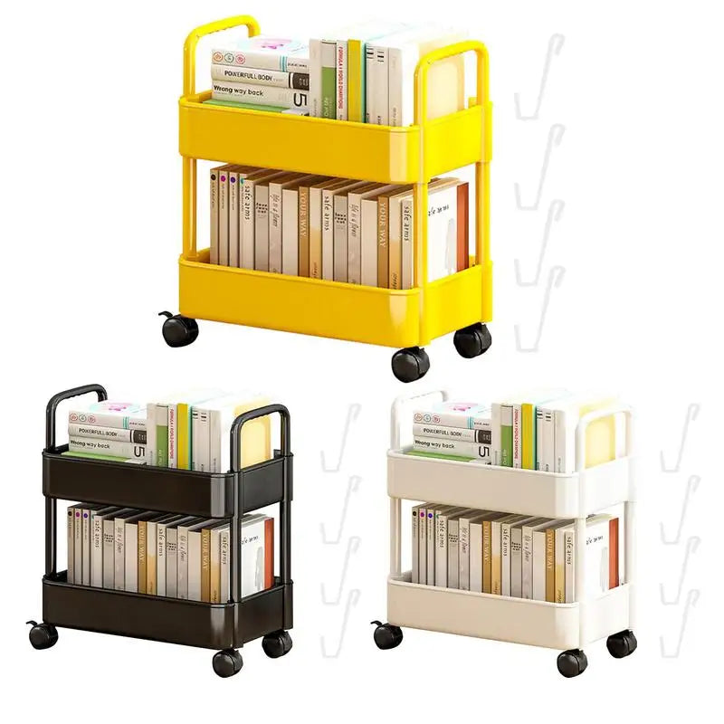 Carrello libreria mobile con ruote Rollit
