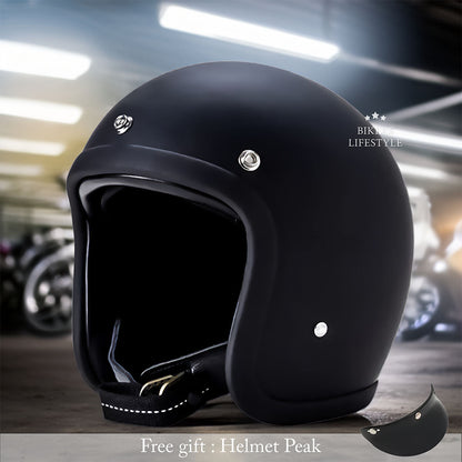 Casco Moto Vintage Low Profile Certificato DOT e ECE
