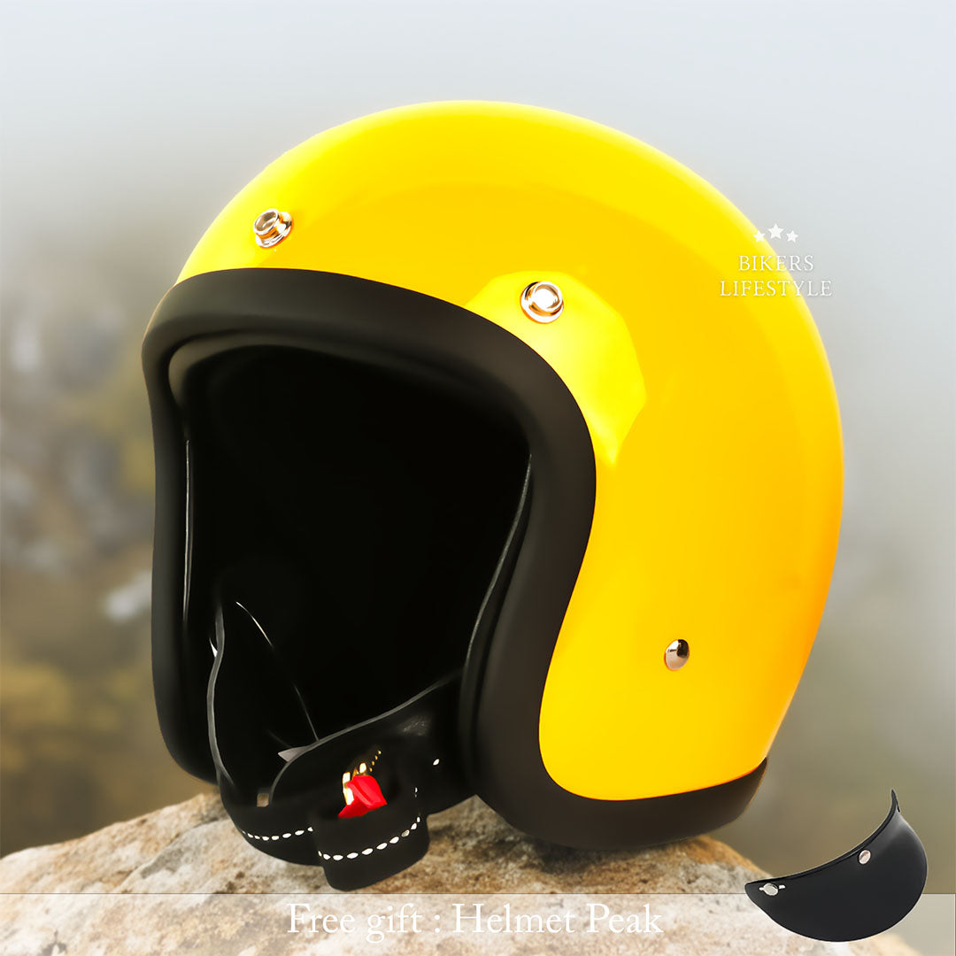 Casco Moto Vintage Low Profile Certificato DOT e ECE