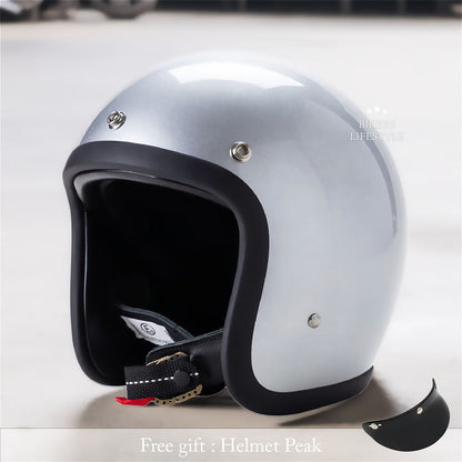 Casco Moto Vintage Low Profile Certificato DOT e ECE
