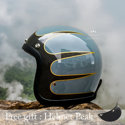 Casco Moto Vintage Low Profile Certificato DOT e ECE