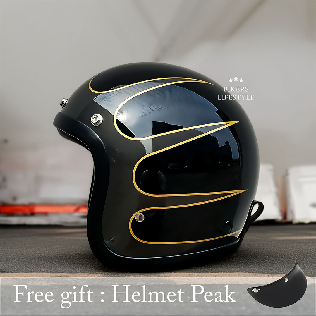 Casco Moto Vintage Low Profile Certificato DOT e ECE