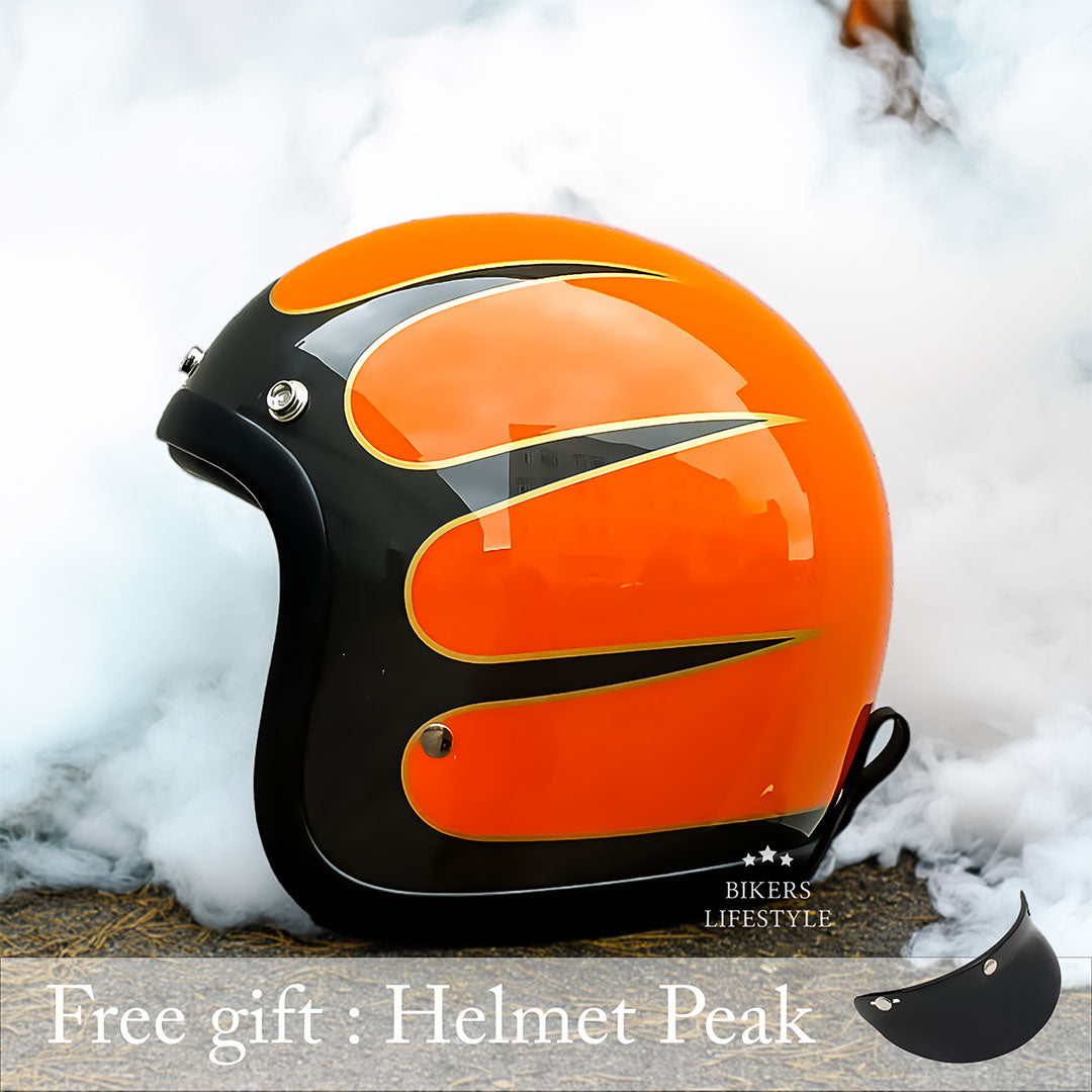 Casco Moto Vintage Low Profile Certificato DOT e ECE