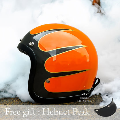 Casco Moto Vintage Low Profile Certificato DOT e ECE