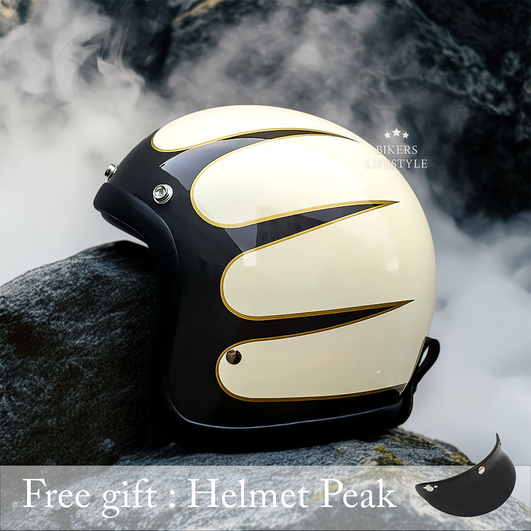 Casco Moto Vintage Low Profile Certificato DOT e ECE