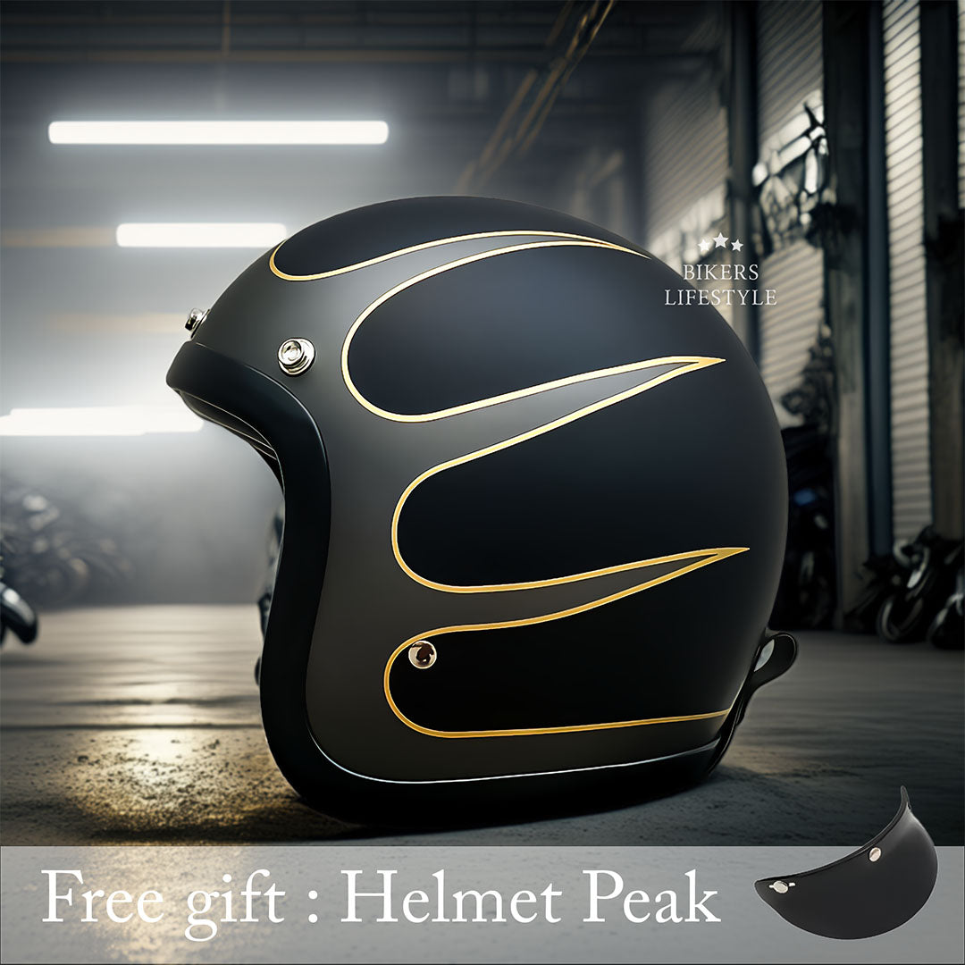 Casco Moto Vintage Low Profile Certificato DOT e ECE