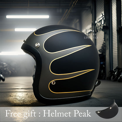 Casco Moto Vintage Low Profile Certificato DOT e ECE
