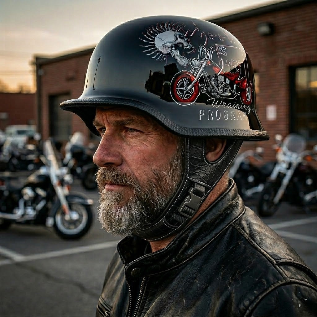 Casco semi-jet M35 Stahlhelm retrò – omologato DOT ed ECE