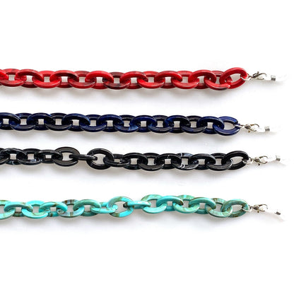Catenella per occhiali oversize in acrilico chunky