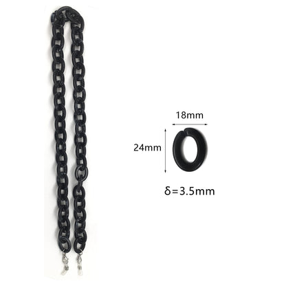 Catenella per occhiali oversize in acrilico chunky
