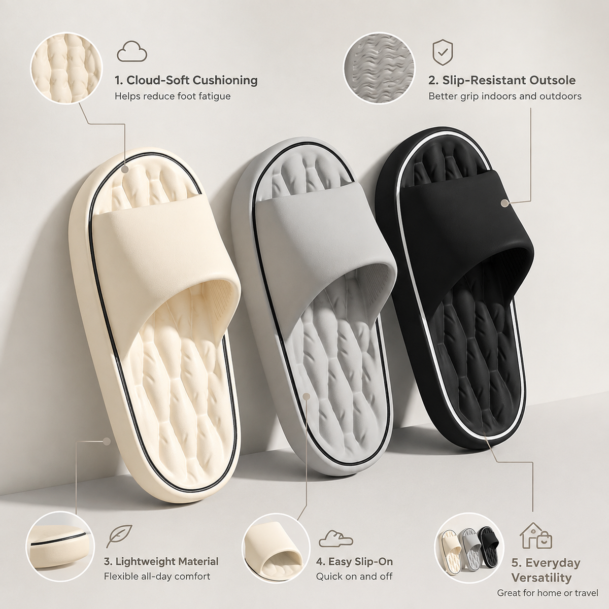 Ciabatte Pillow Slides morbide estive antiscivolo