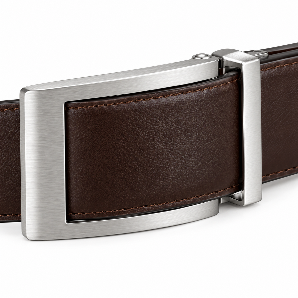 Cintura reversibile 3,5 cm marrone e marrone chiaro due cinture in una