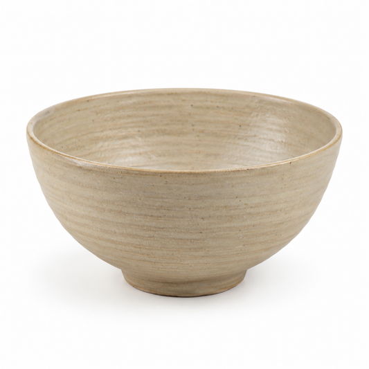 Ciotola da portata in ceramica beige Rassivo 25 cm fatta a mano
