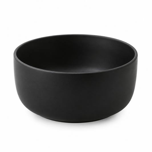 Ciotola in ceramica nera opaca Rassivo 15 cm porzione individuale