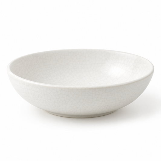 Ciotola per pasta in ceramica bianca 25 cm larga e bassa