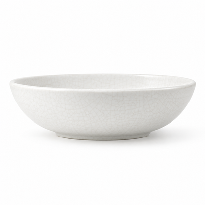 Ciotola per pasta in ceramica bianca 25 cm larga e bassa