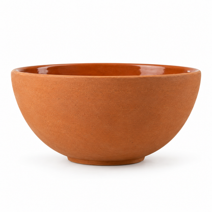 Ciotola rustica in terracotta 25 cm fatta a mano profonda