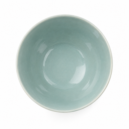 Ciotola su piedistallo azzurro cielo Rassivo 20 cm in ceramica rialzata decorativa