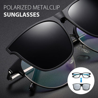 Clip-On Polarizzato Ribaltabile per Occhiali da Vista
