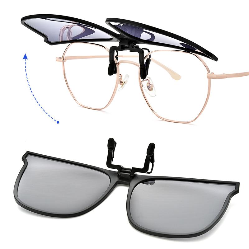 Clip-On Polarizzato Ribaltabile per Occhiali da Vista
