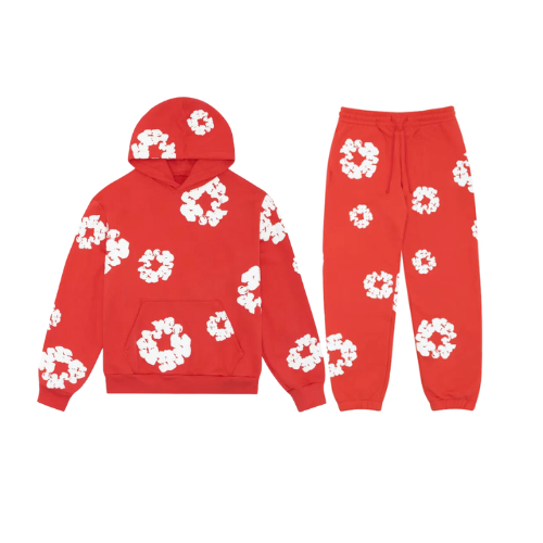 Completo Athleisure con Felpa e Jogger a Stampa Floreale
