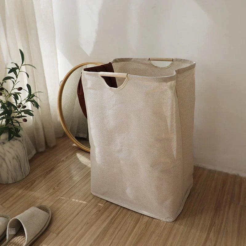 Contenitore pieghevole in cotone e lino stile giapponese