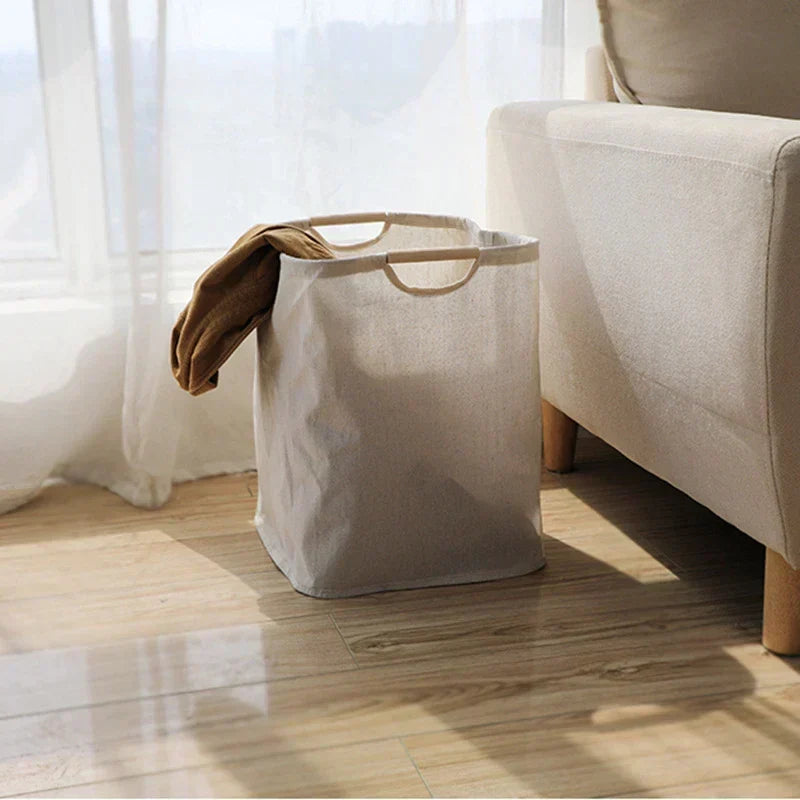 Contenitore pieghevole in cotone e lino stile giapponese