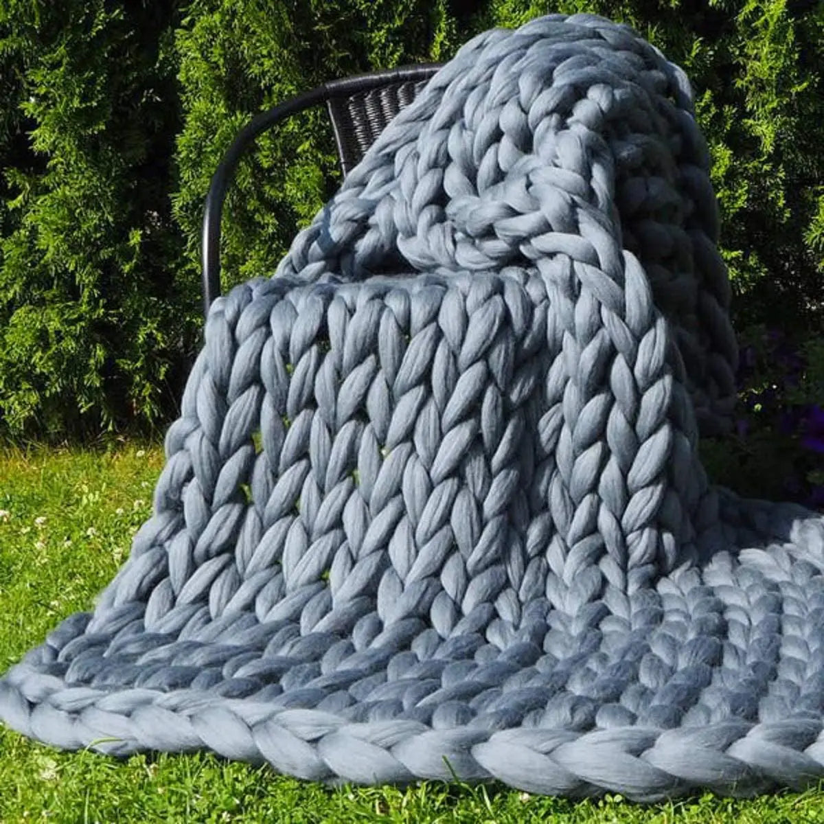 Coperta a Maglia Grossa – Coperta in Lana Morbida e Calda per Divano e Letto