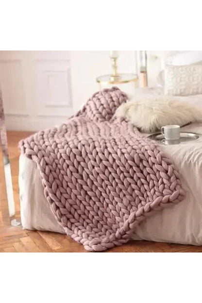 Coperta a Maglia Grossa Morbida