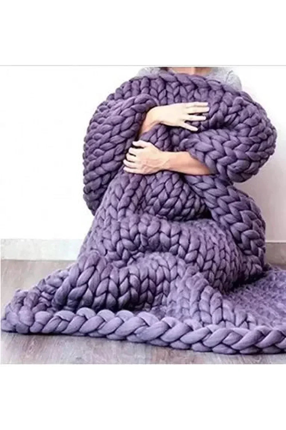 Coperta a Maglia Grossa Morbida