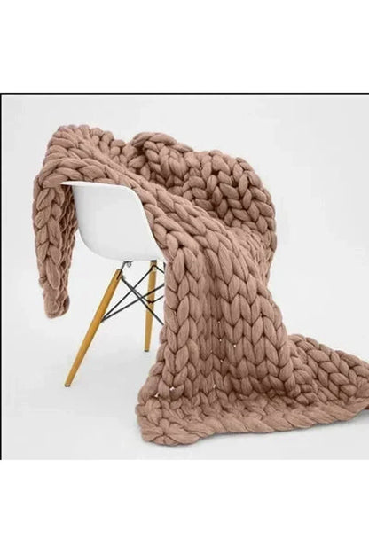Coperta a Maglia Grossa Morbida