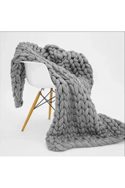 Coperta a Maglia Grossa Morbida
