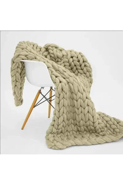 Coperta a Maglia Grossa Morbida