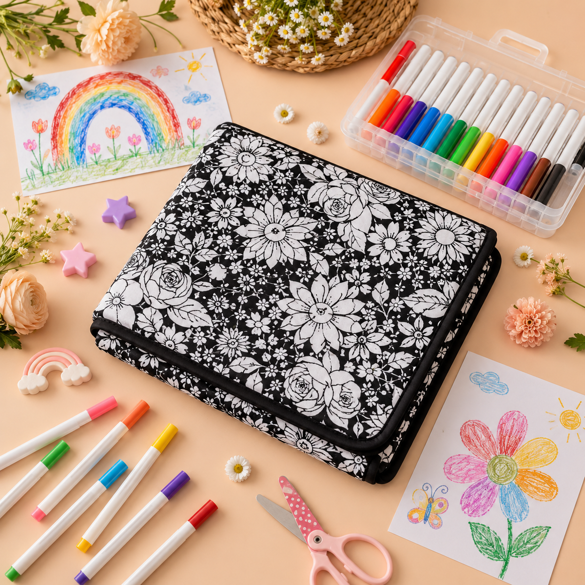 Coperta da colorare per bambini, tessuto morbido in peluche, lavabile e riutilizzabile