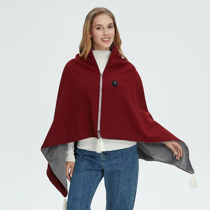 Coperta riscaldata elettrica con 3 livelli di calore, 8 zone riscaldanti, alimentazione USB, lavabile e powerbank inclus