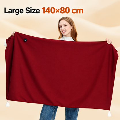 Coperta riscaldata elettrica con 3 livelli di calore, 8 zone riscaldanti, alimentazione USB, lavabile e powerbank inclus