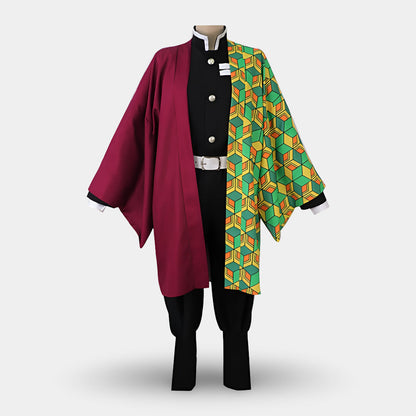 Costume Halloween haori anime con maschera per cosplay