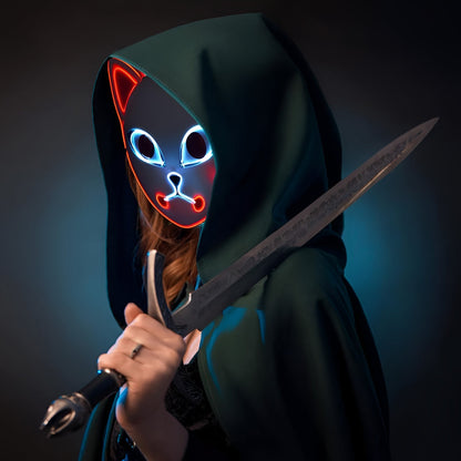 Costume Halloween haori anime con maschera per cosplay