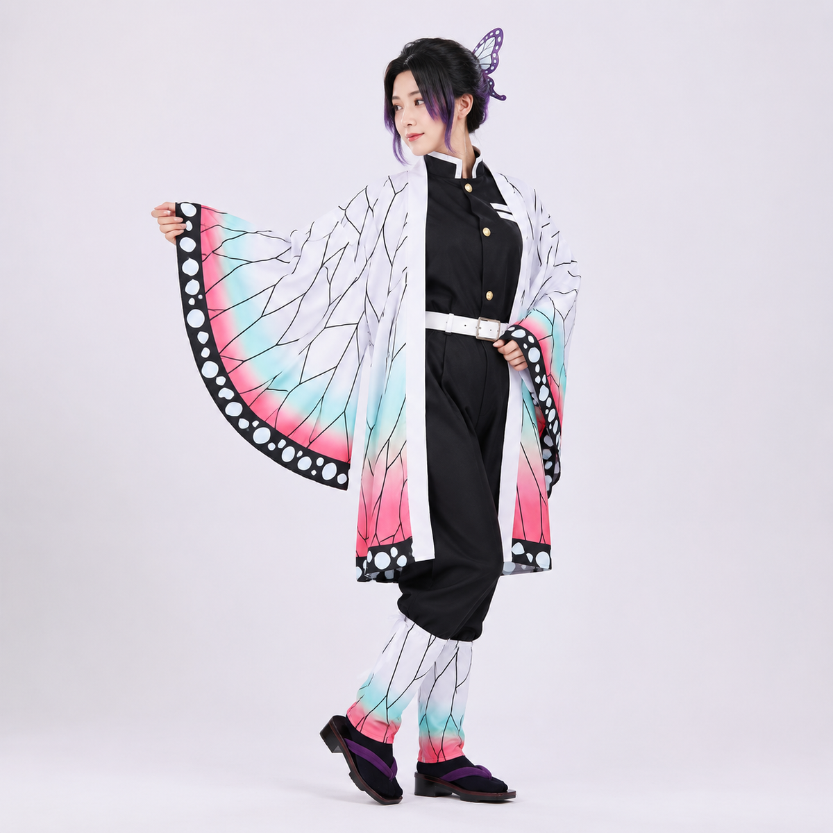 Costume Halloween kimono anime con spada per cosplay